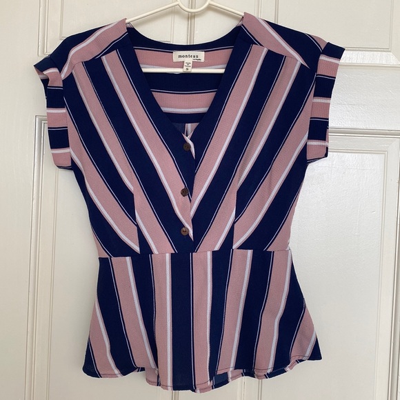 Striped Romper Top - Picture 2 of 3